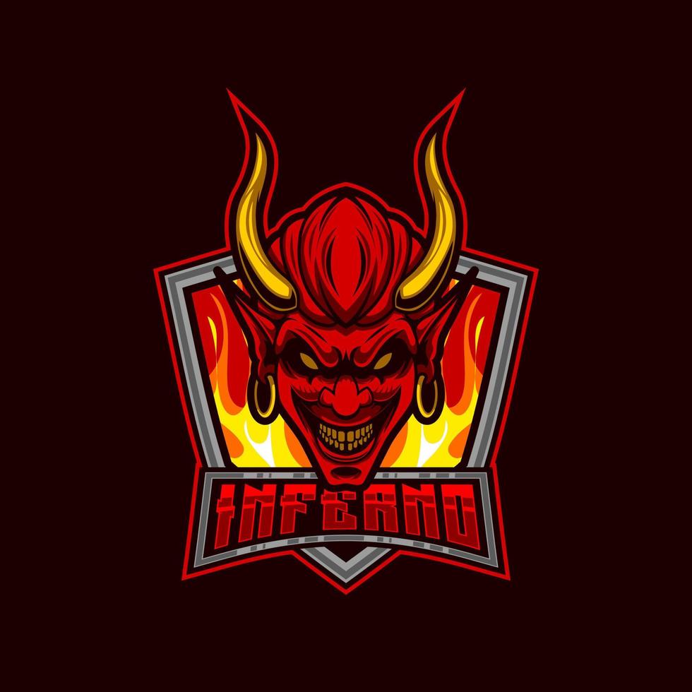 diable logo. diable vecteur mascotte logo conception avec moderne illustration concept style pour badge, emblème sport et esport équipe.