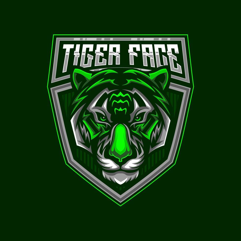 tigre logo. tigre logo mascotte e-sport logo conception vecteur illustration modèle