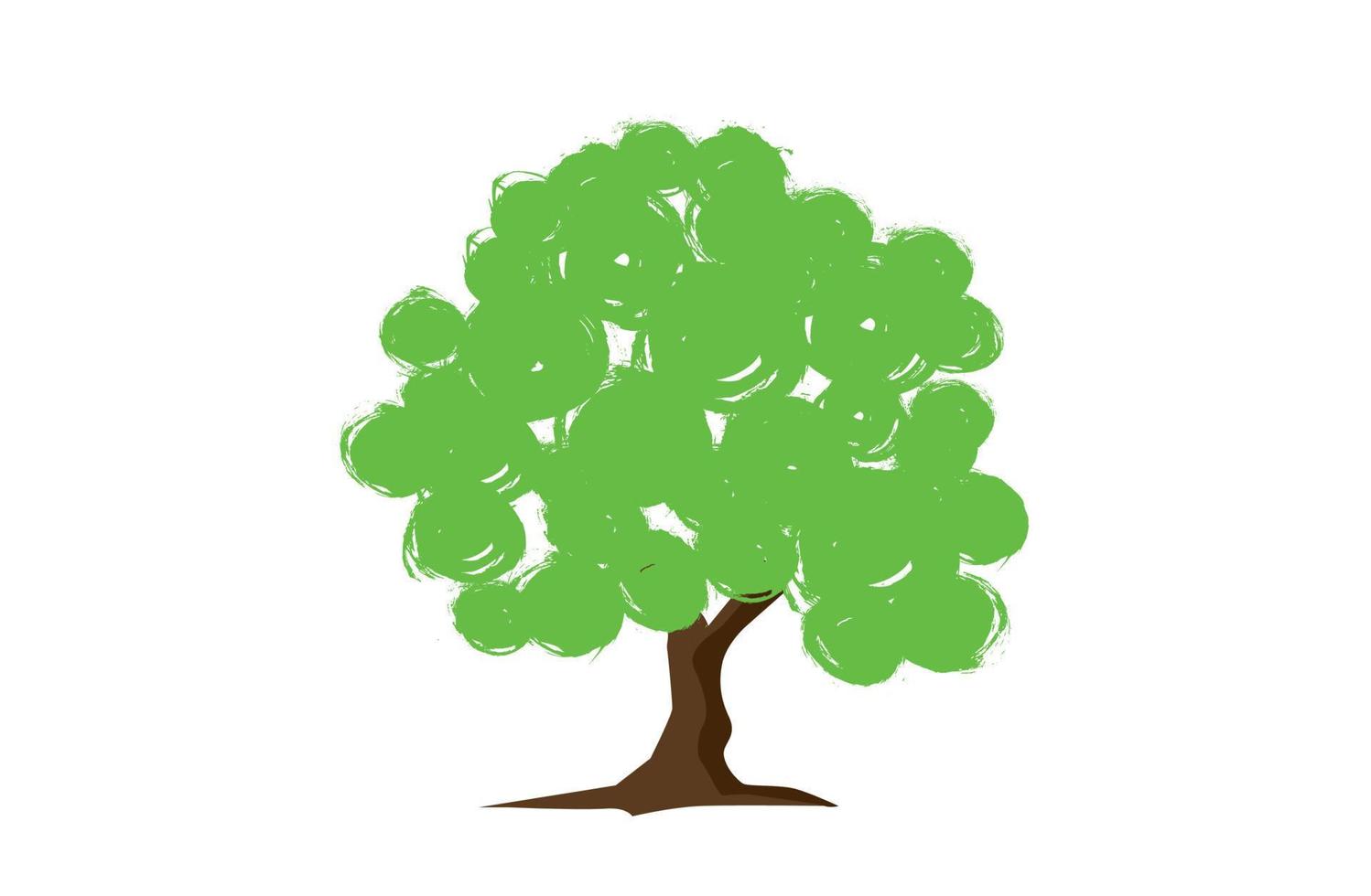 arbre, style dessiné à la main, illustration vectorielle. vecteur