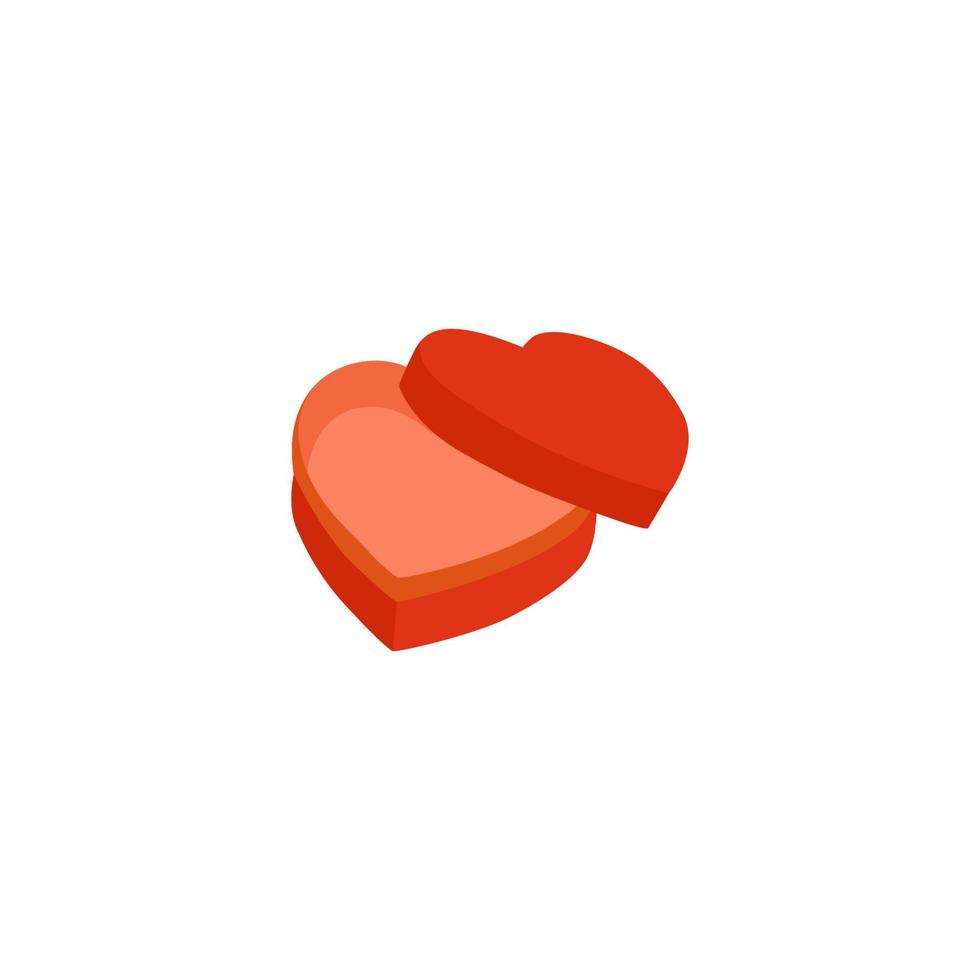 une cœur en forme de objet avec deux cœurs sur il. rouge cœur avec mot l'amour sur il vecteur