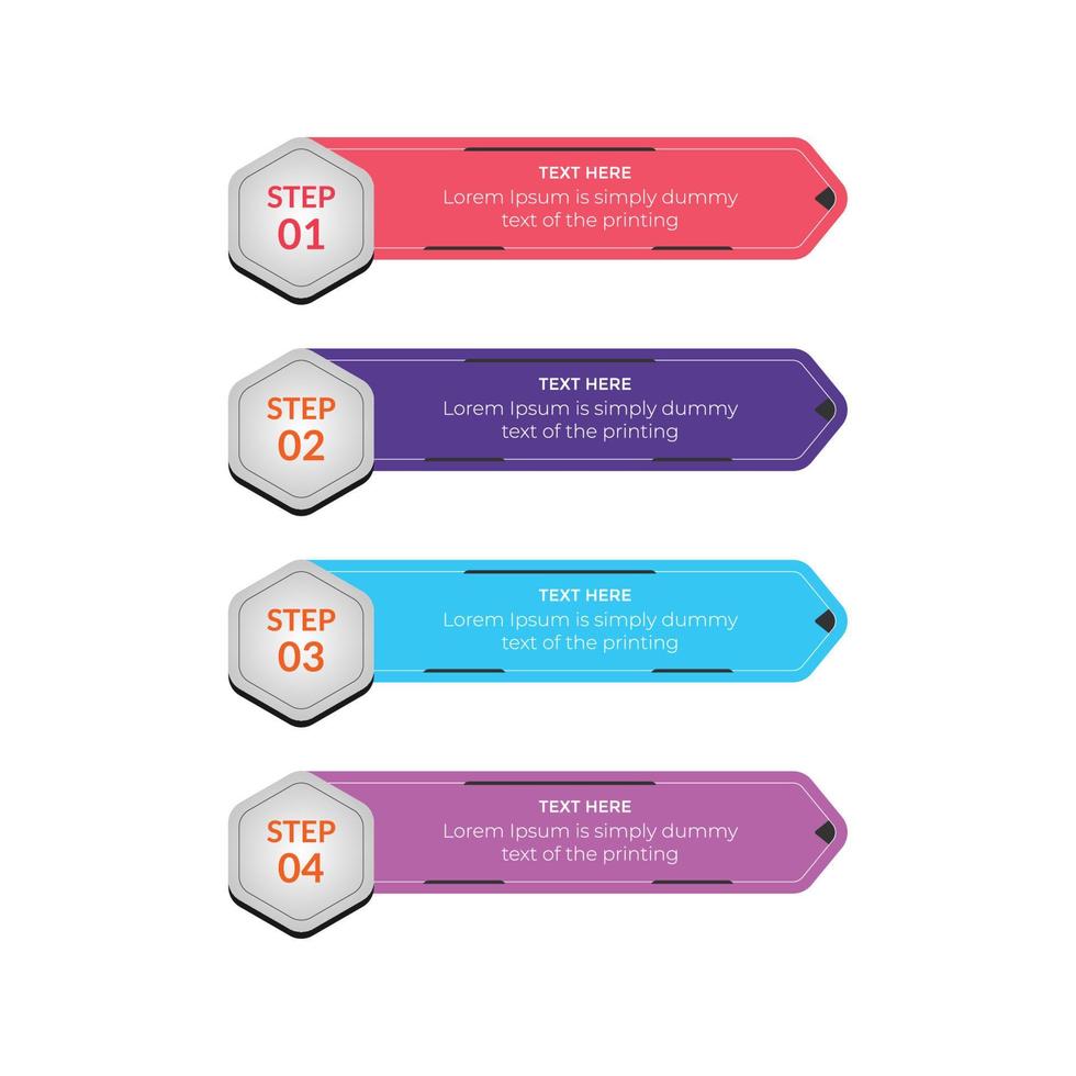 modèle d & # 39; entreprise infographique avec conception d & # 39; étape ou d & # 39; option vecteur