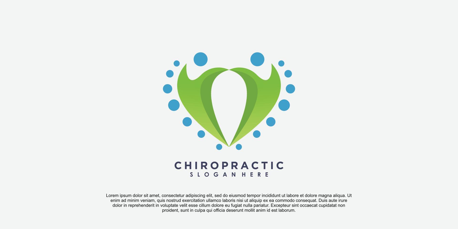 chiropratique logo conception avec Créatif concept vecteur