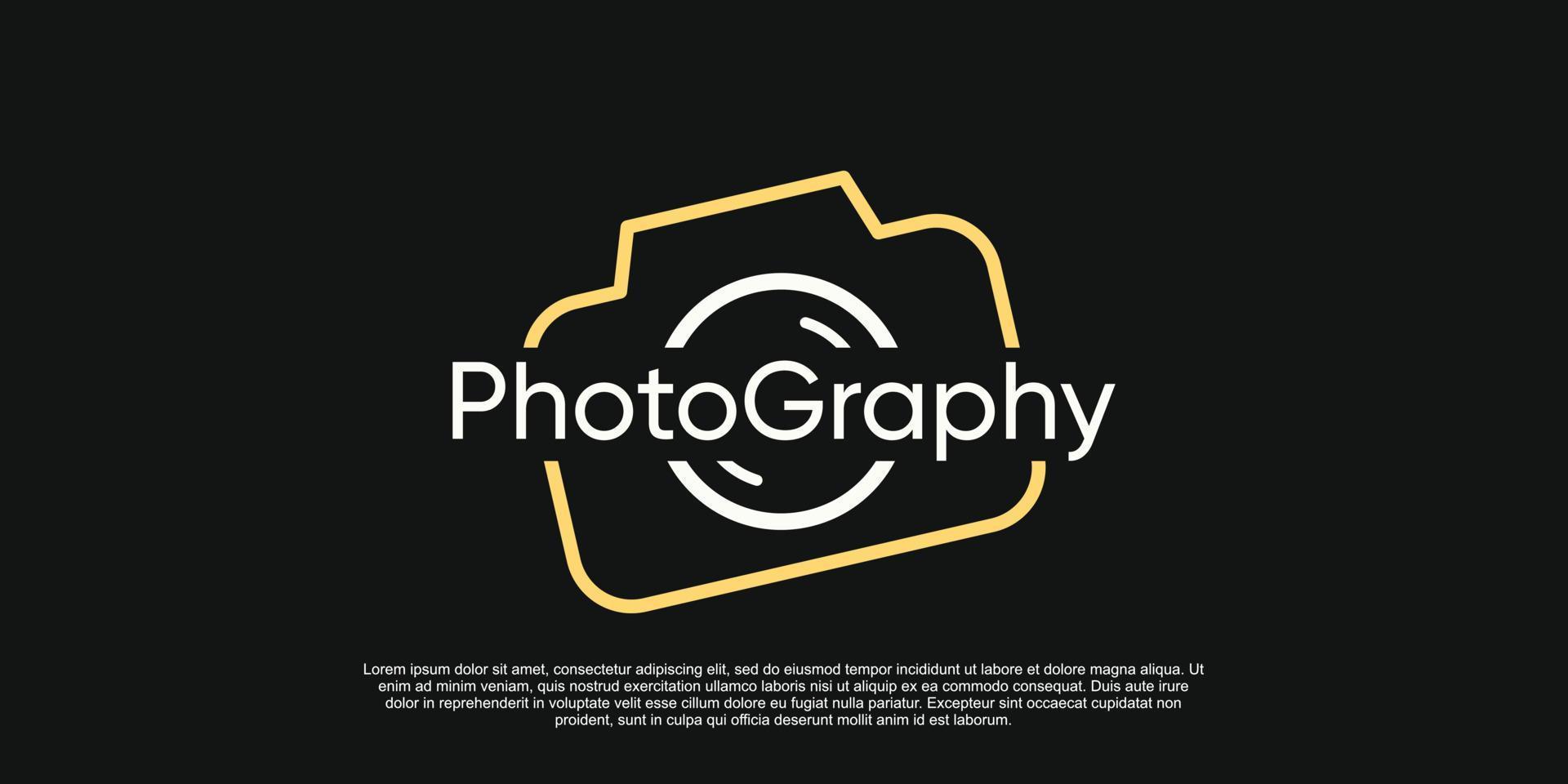 la photographie logo conception avec modèle vecteur