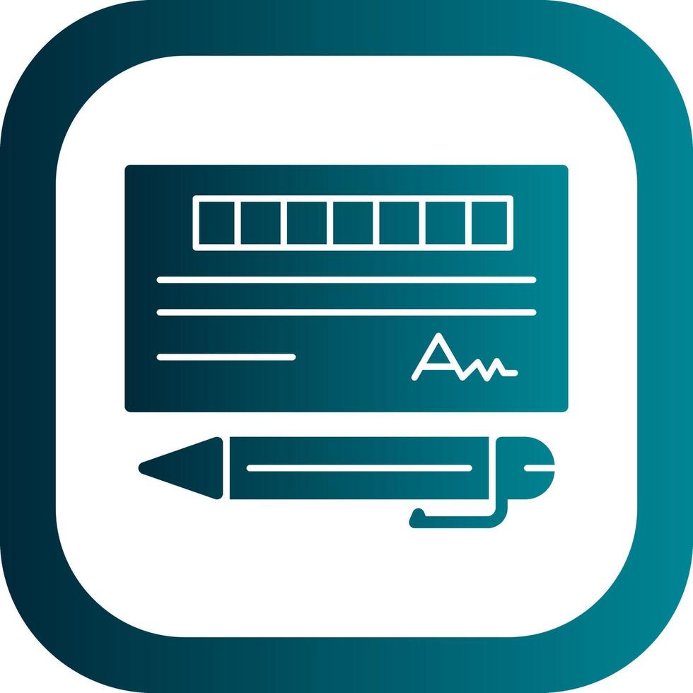 conception d'icône de vecteur de chèque bancaire
