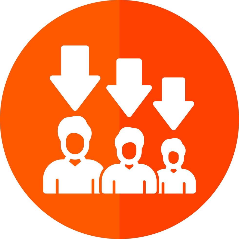conception d'icône vectorielle de réduction des effectifs vecteur