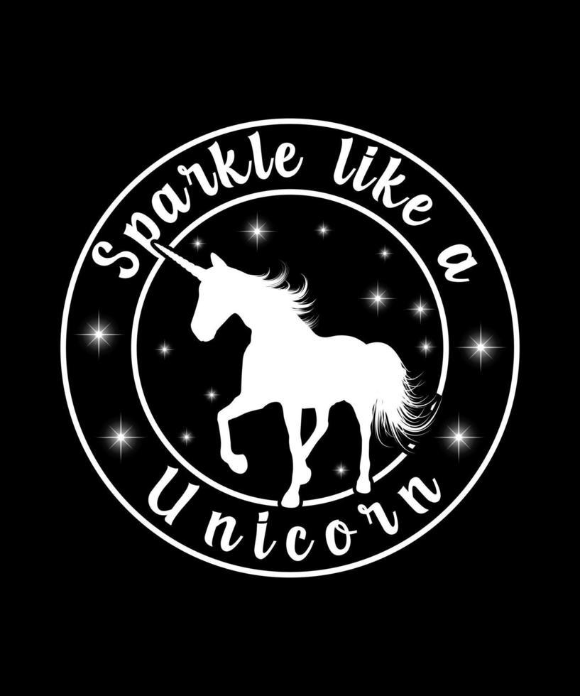 scintillait comme une Licorne illustration vecteur T-shirt conception