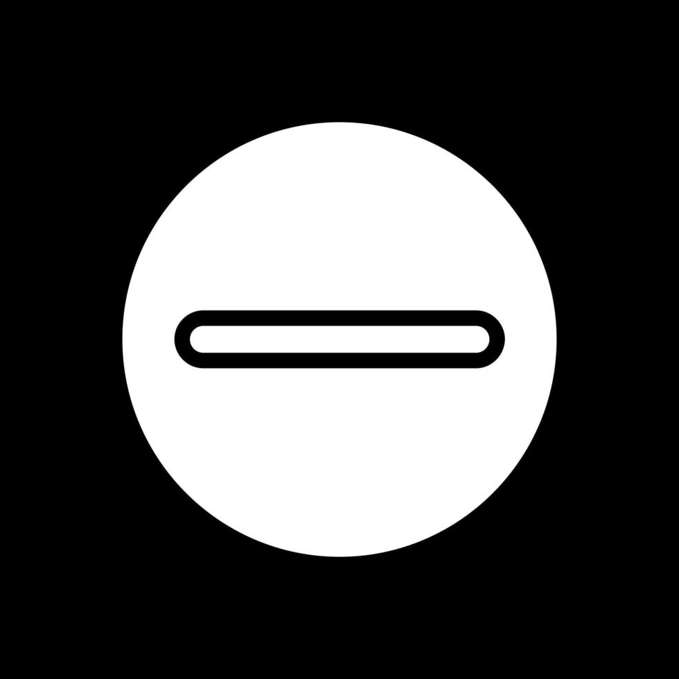 conception d'icône de vecteur de cercle moins