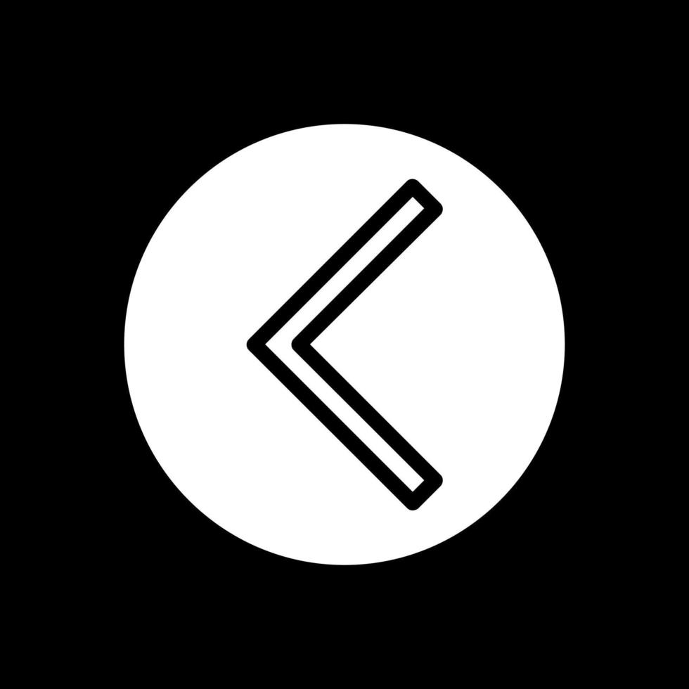 conception d'icône vecteur cercle chevron gauche