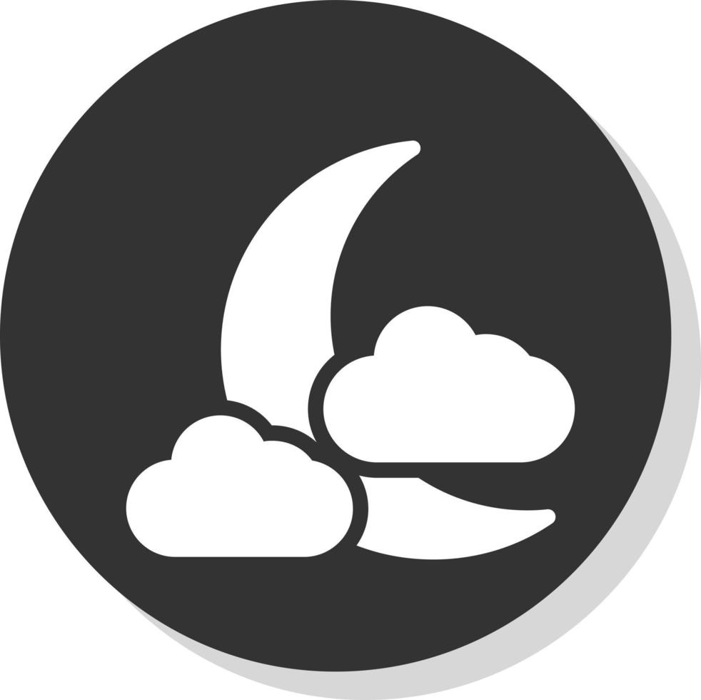 conception d'icône vecteur nuage lune