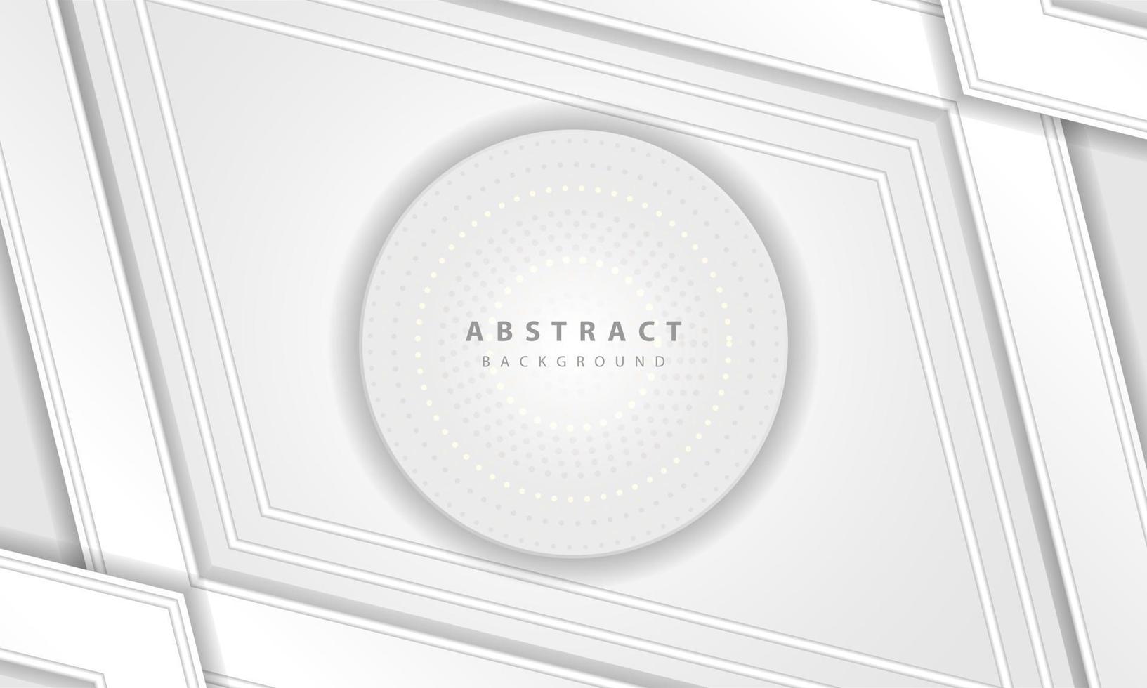 abstrait 3d cercle papier coupé couche fond blanc. conception élégante de forme de cercle. vecteur