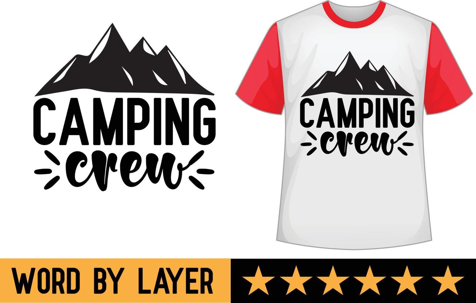 camping équipage svg t chemise conception vecteur