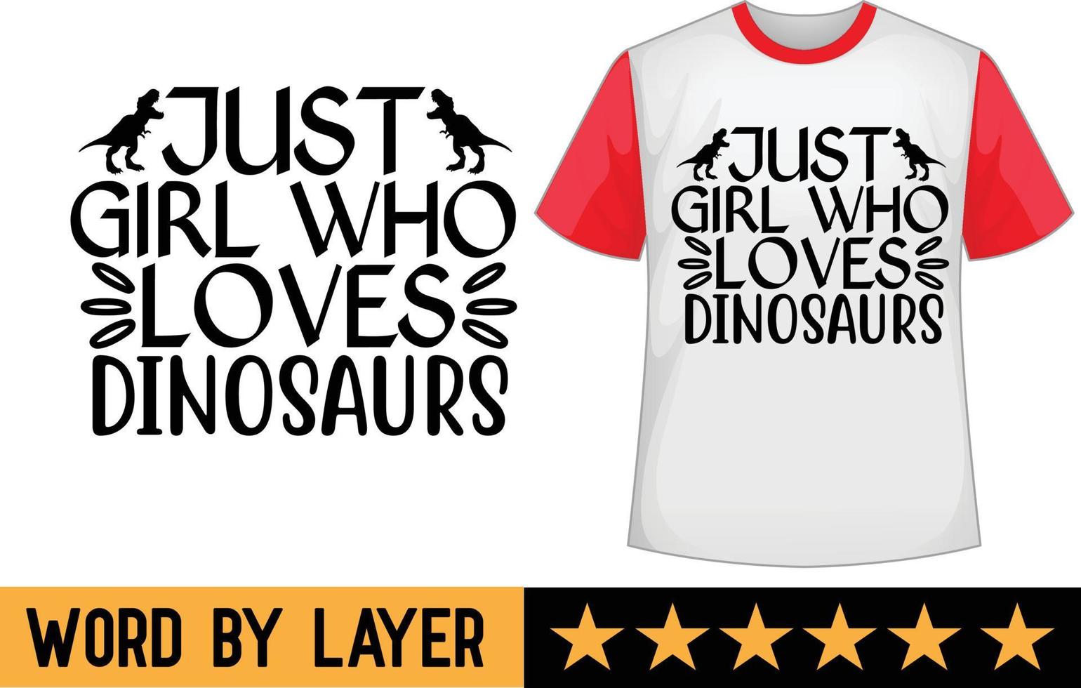juste fille qui aime dinosaures svg t chemise conception vecteur