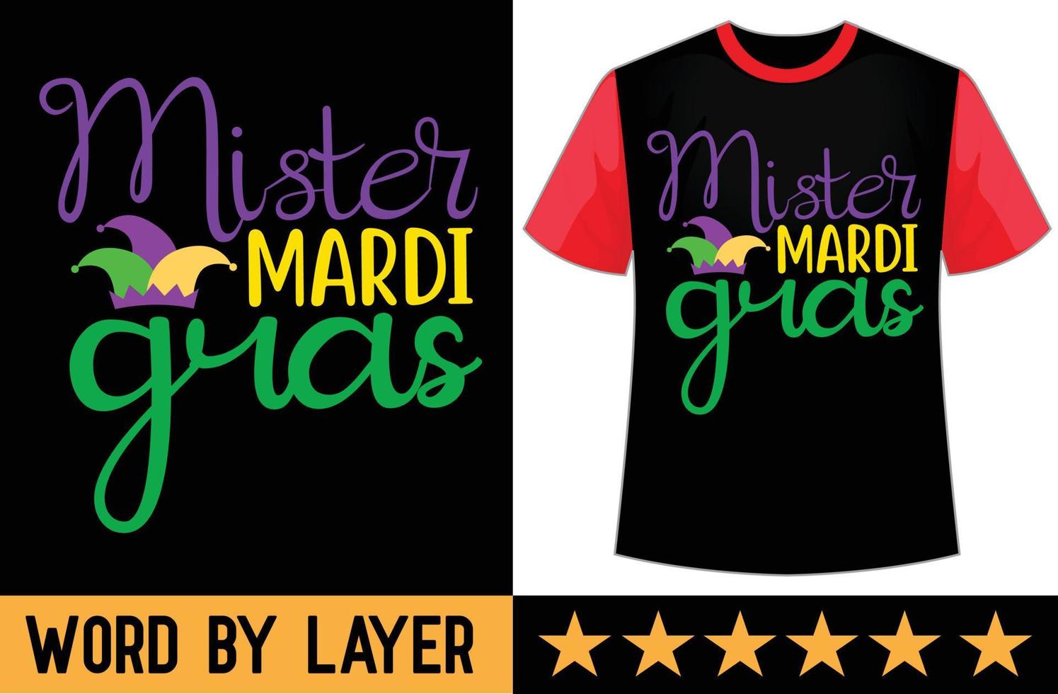 Monsieur mardi gras svg t chemise conception vecteur