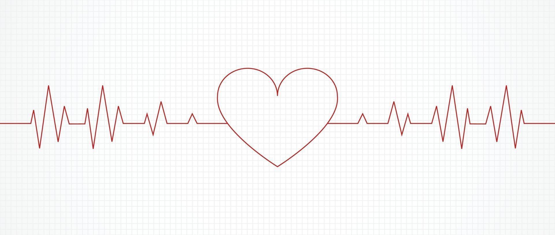 ligne de pouls cardiaque pour bannière. illustration vectorielle vecteur