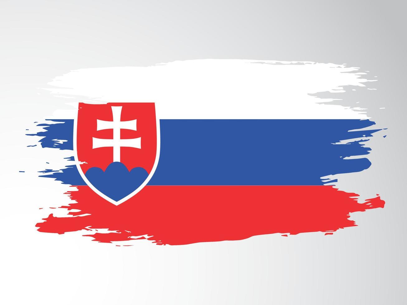 brosse vecteur drapeau de la slovaquie