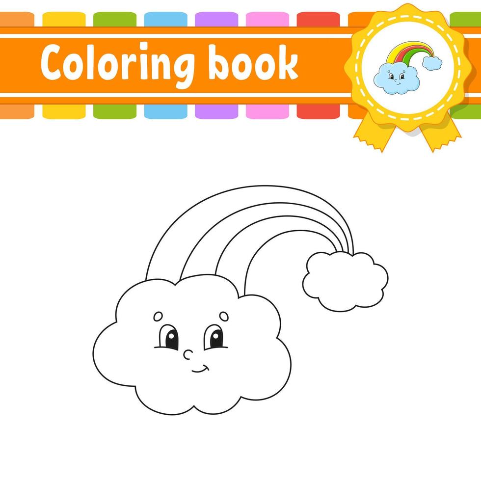 livre de coloriage pour les enfants. caractère joyeux. illustration vectorielle. St. le jour de patrick. . silhouette de contour noir. isolé sur fond blanc. vecteur