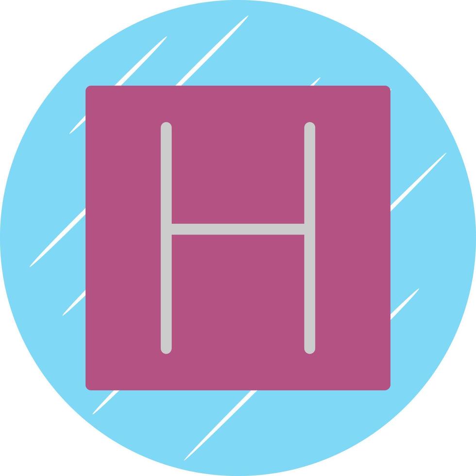 conception d'icône de vecteur carré h