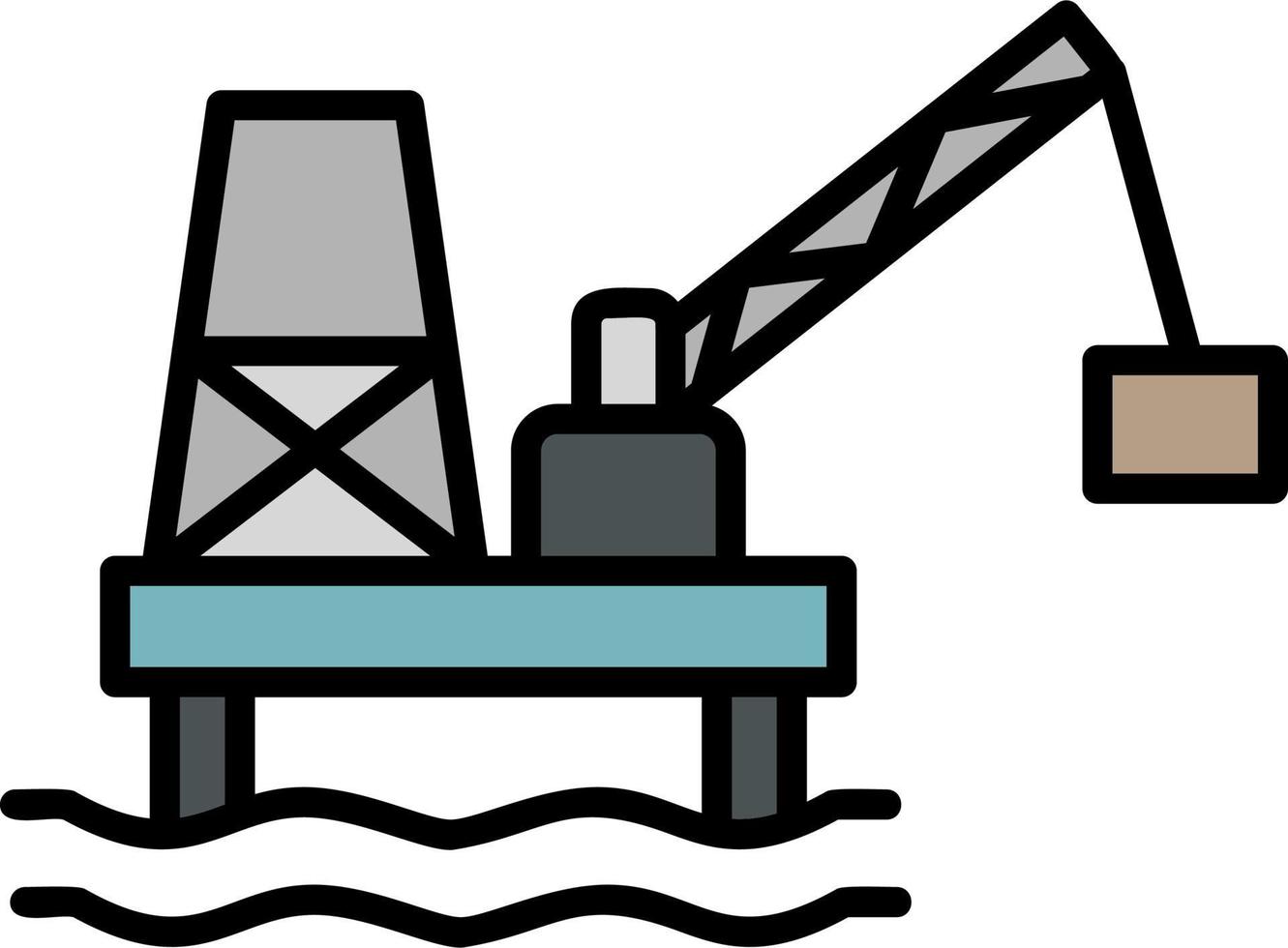 pétrole exploitation minière vecteur icône