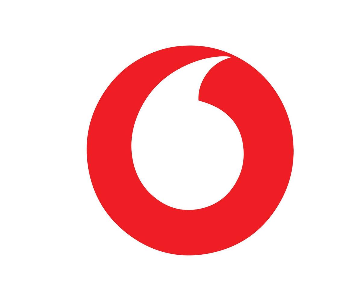 vodafone marque logo téléphone symbole rouge conception Angleterre mobile vecteur illustration