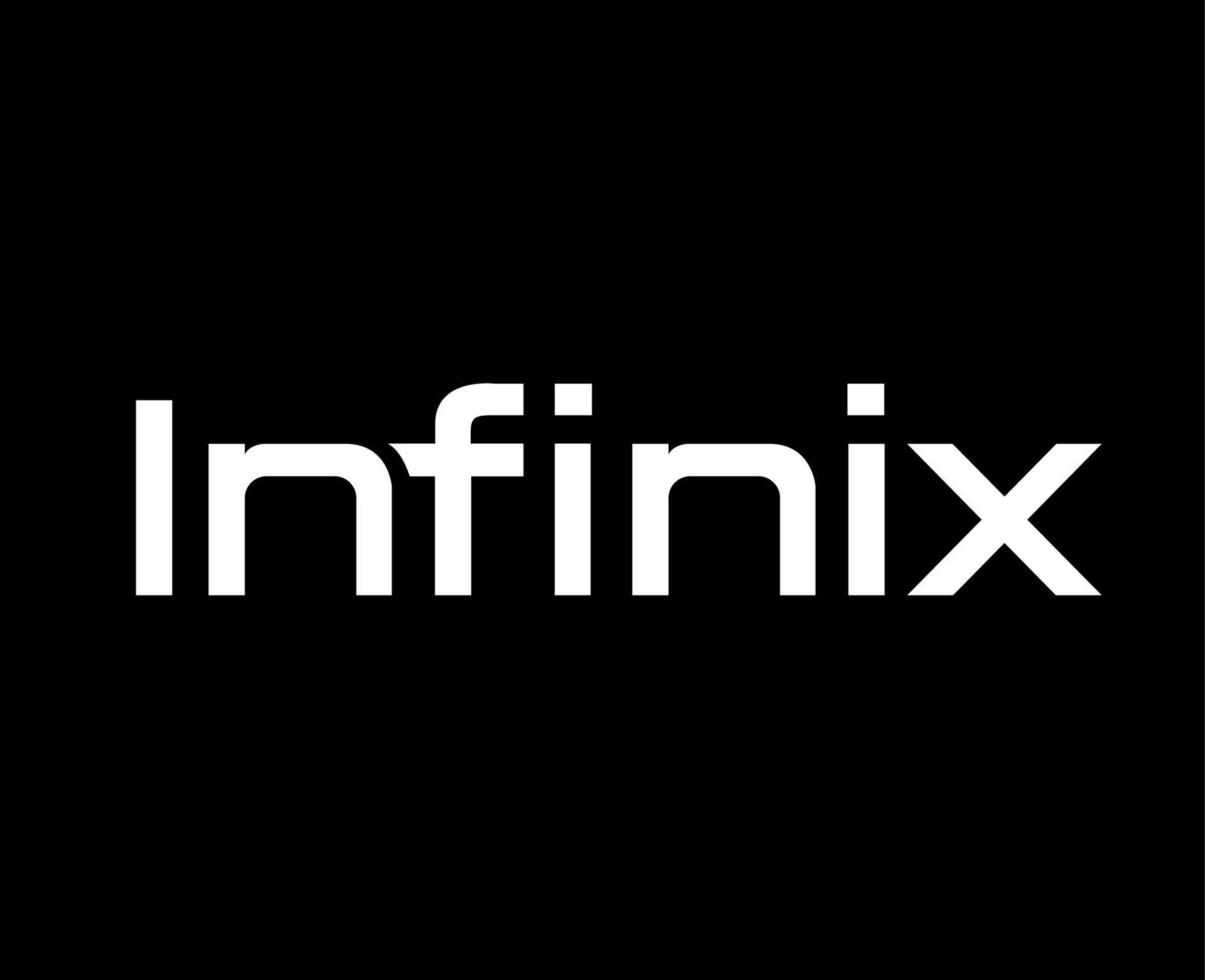 infinix marque logo téléphone symbole Nom blanc conception Chine mobile vecteur illustration avec noir Contexte