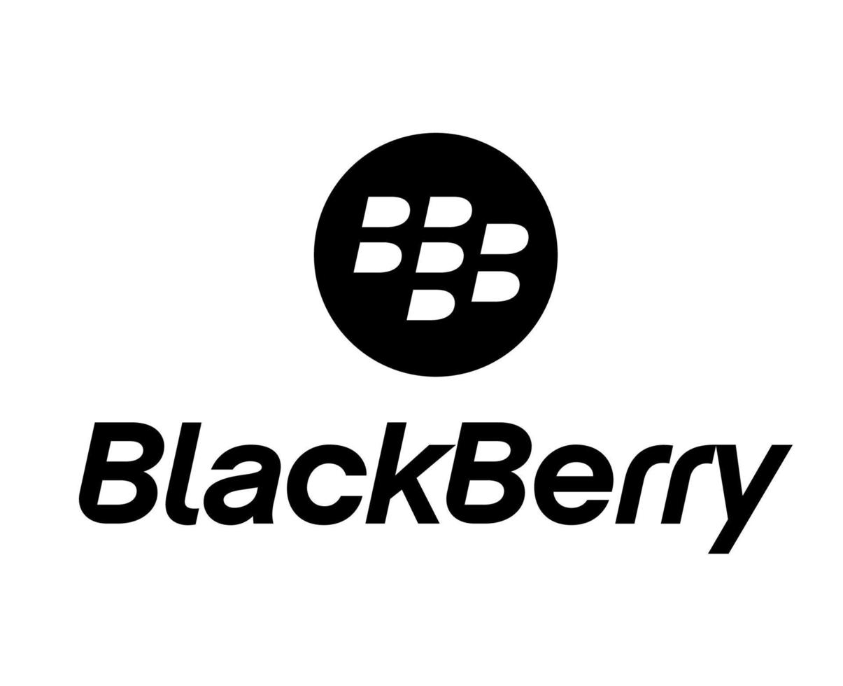 la mûre logo marque téléphone symbole avec Nom noir conception Canada mobile vecteur illustration