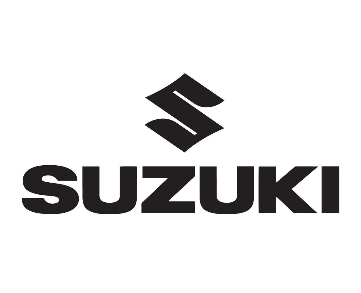 Suzuki logo marque voiture symbole avec Nom noir conception Japon voiture vecteur illustration