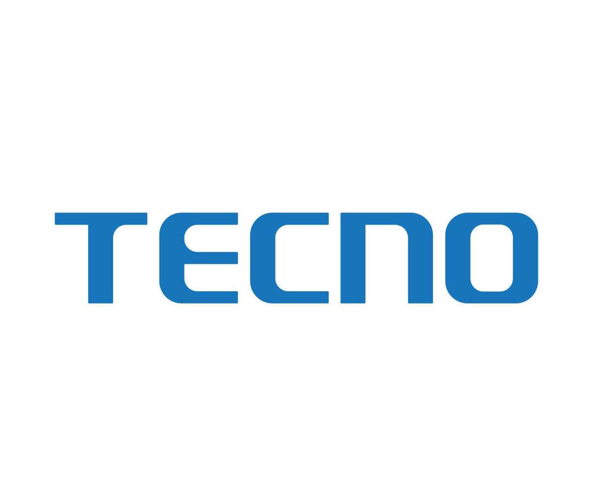 tecno marque logo téléphone symbole Nom bleu conception chinois mobile vecteur illustration
