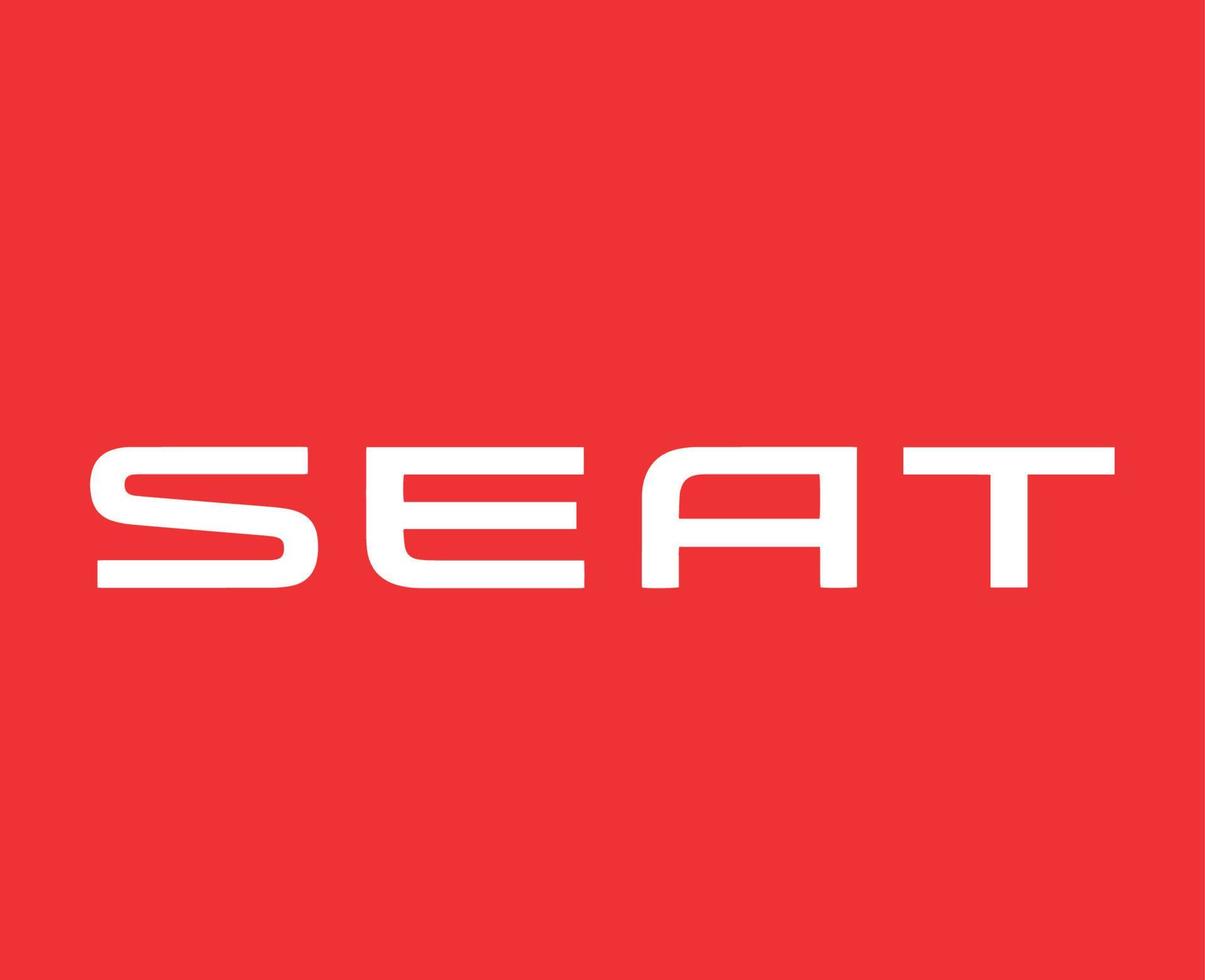 siège logo marque voiture symbole Nom blanc conception Espagnol voiture vecteur illustration avec rouge Contexte