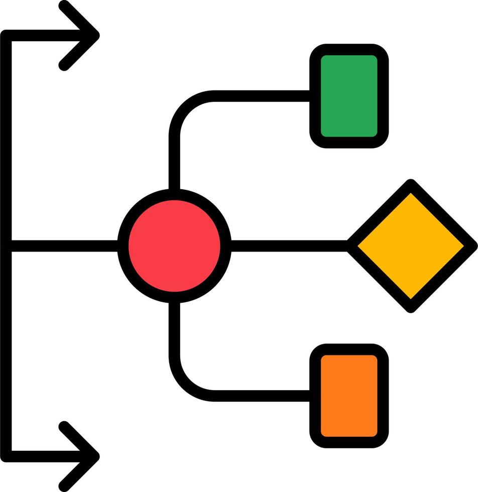 icône de vecteur d'organigramme