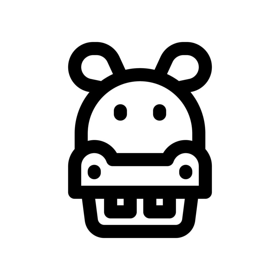 hippopotame icône pour votre site Internet conception, logo, application, ui. vecteur