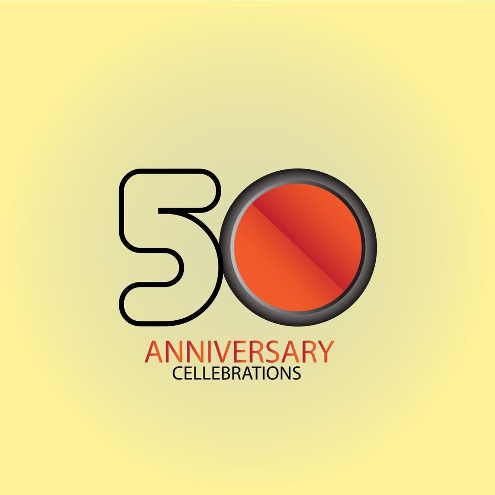 Illustration de conception anniversaire 50 ans vecteur