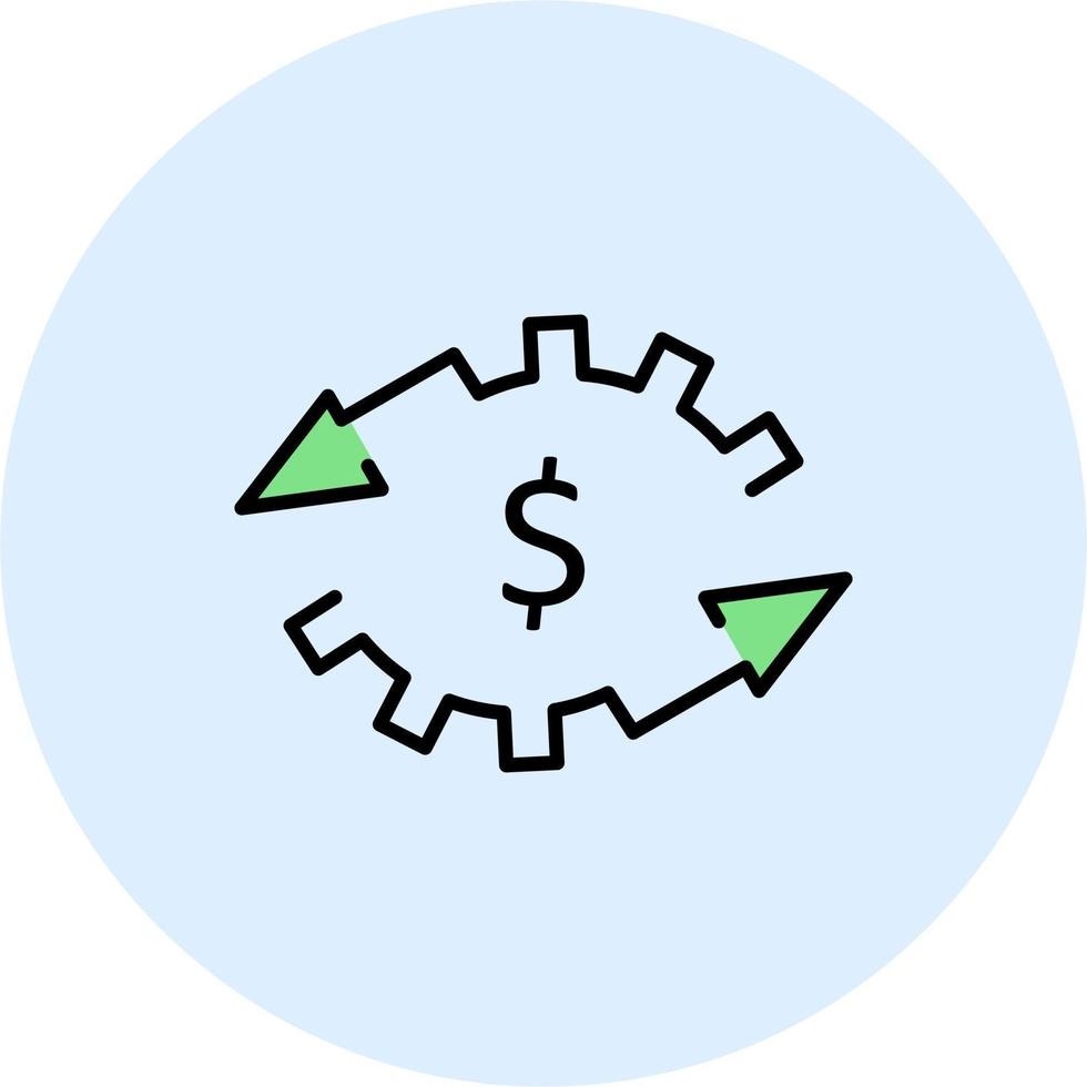 icône de vecteur de flux de trésorerie