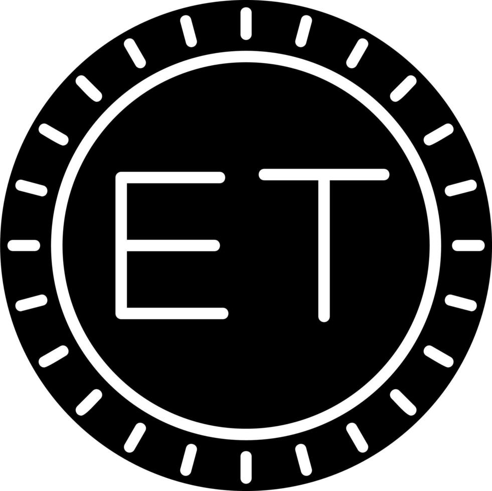 Ethiopie cadran code vecteur icône