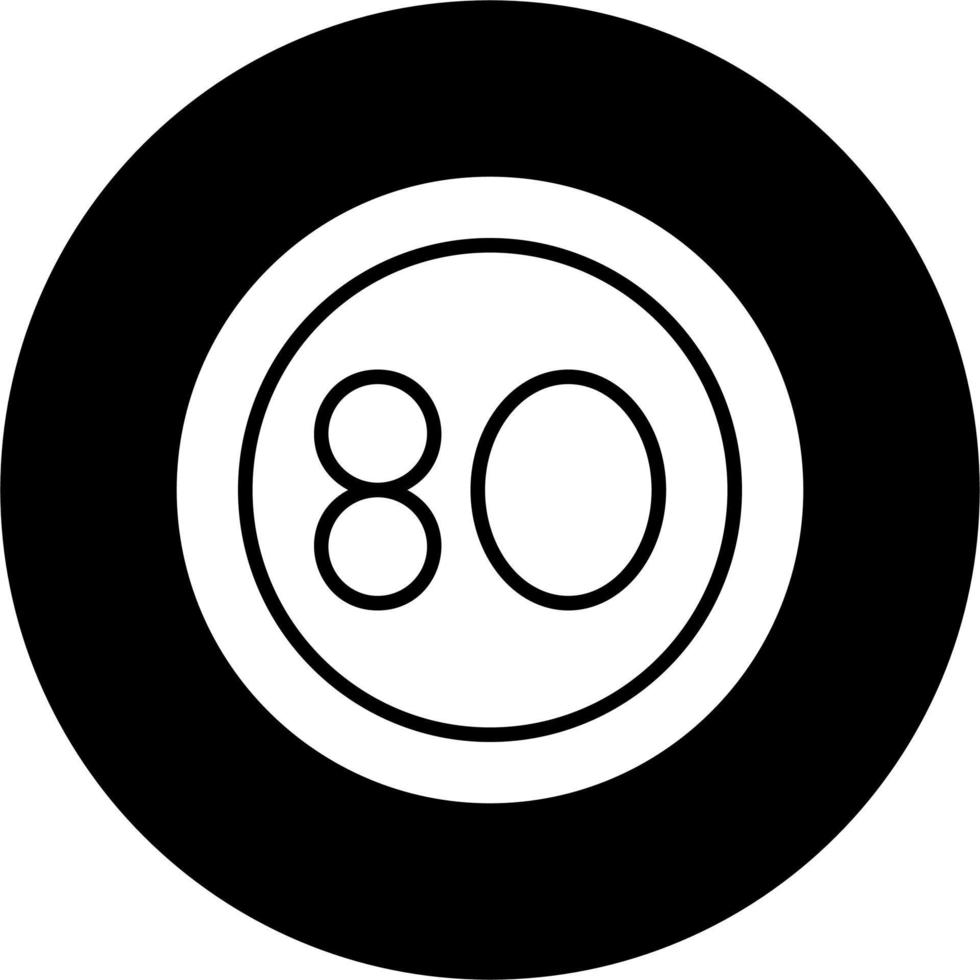 80 la vitesse limite vecteur icône