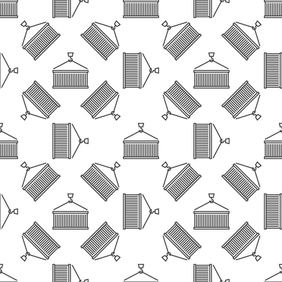 livraison récipient vecteur livraison concept minimal ligne sans couture modèle