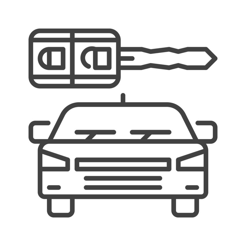 voiture de location vecteur concept linéaire icône ou signe