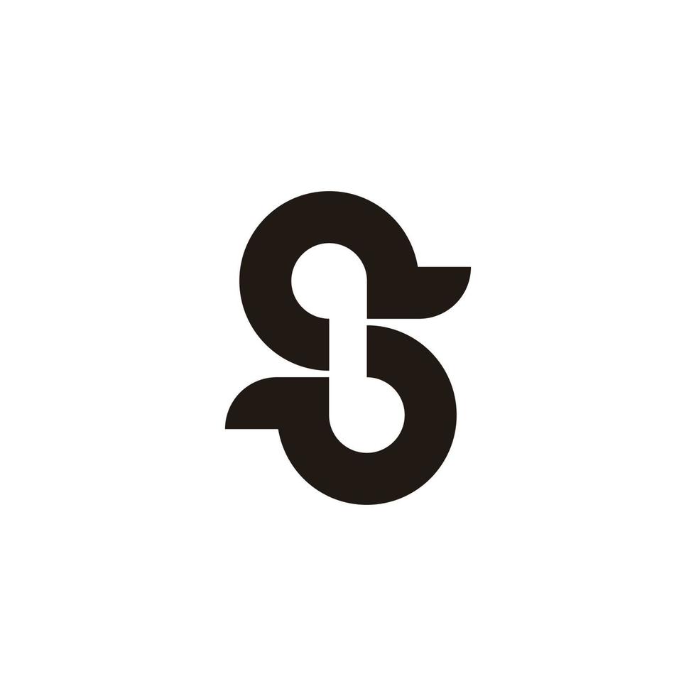 lettre s abstrait mouvement courbes conception logo vecteur