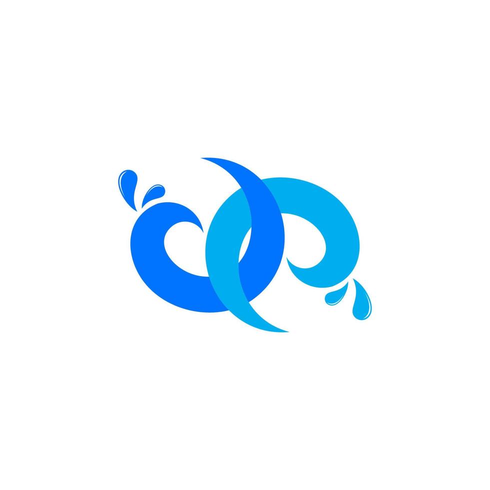 vecteur de logo de symbole d'éclaboussure de vagues colorées liées