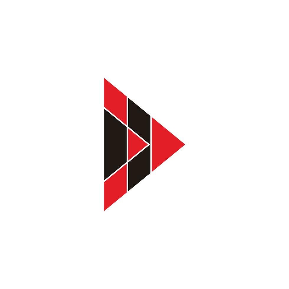 lettre ré Triangle mosaïque couleurs logo vecteur