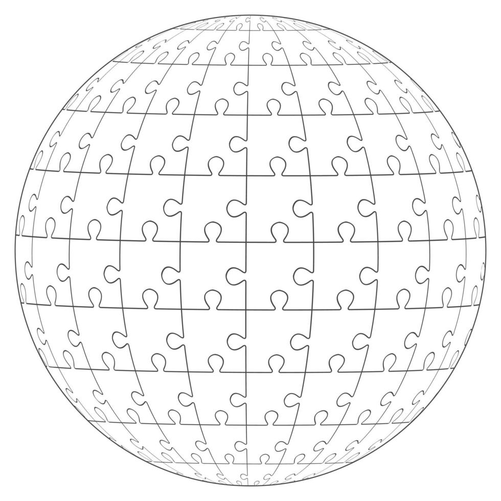 arrière-plan du modèle de boule de puzzle. illustrations vectorielles. vecteur