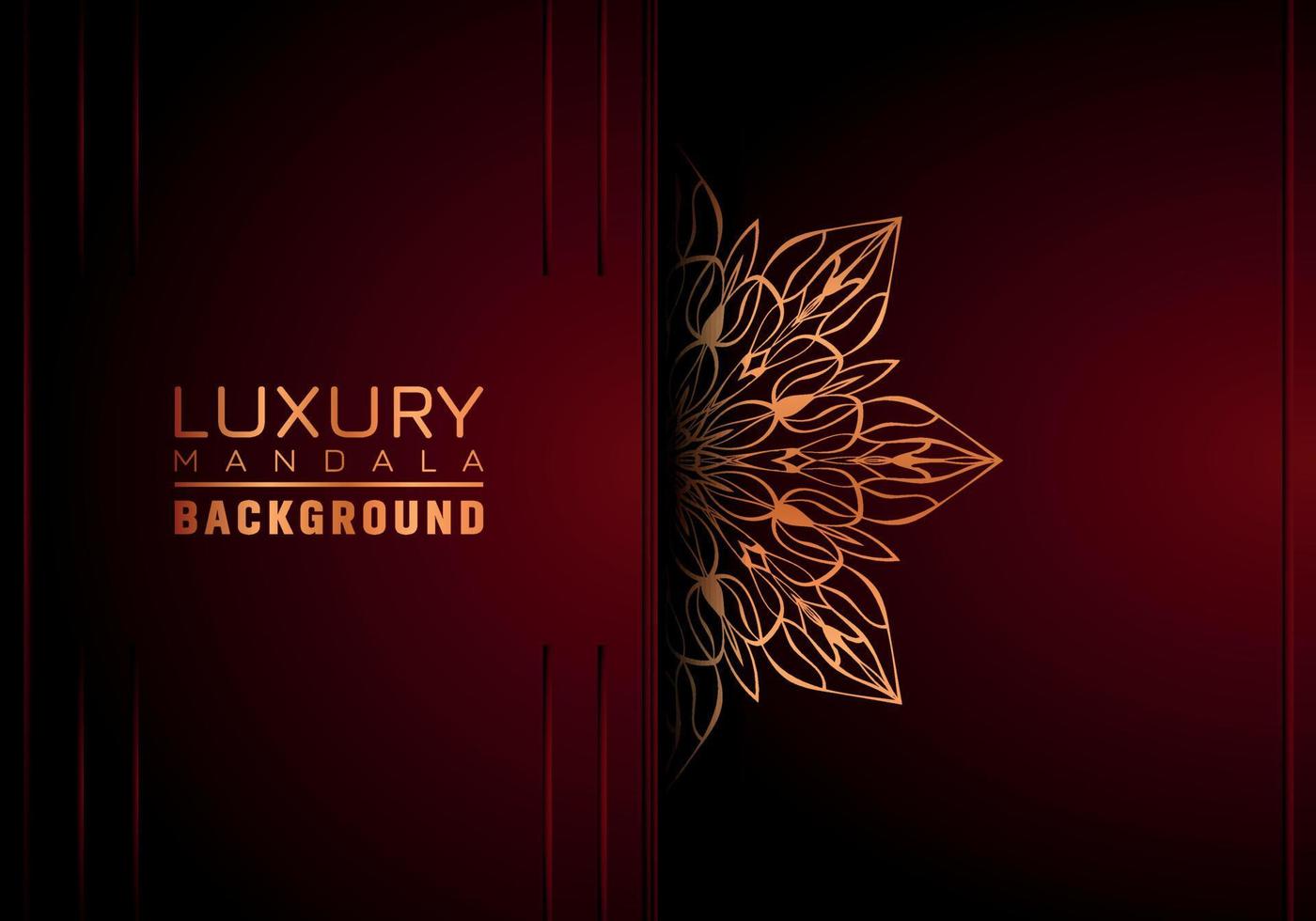 luxe mandala Contexte ornemental, arabesque style avec d'or arabesque modèle style. décoratif mandala ornement pour imprimer, brochure, bannière, couverture, affiche, invitation carte vecteur