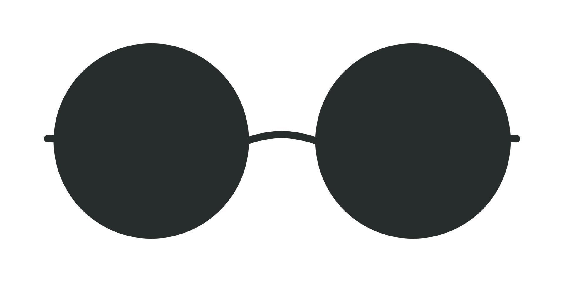 illustration de lunettes de soleil de forme ronde boho hippie vecteur plat. éléments groovy rétro dessinés à la main