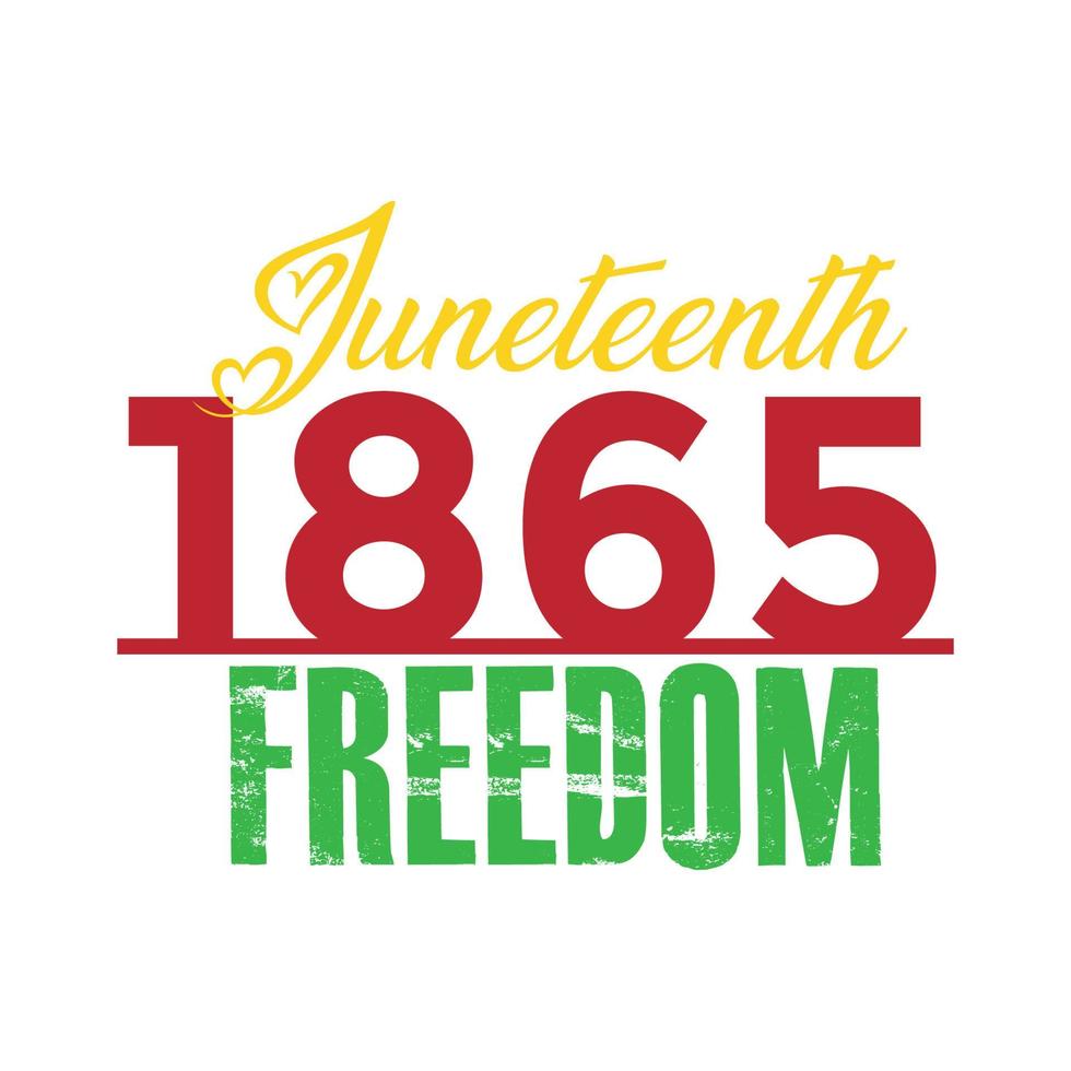 juneteenth - célébrer liberté coloré vecteur typographie conception pour impression ou utilisation comme affiche, carte, prospectus ou bannière