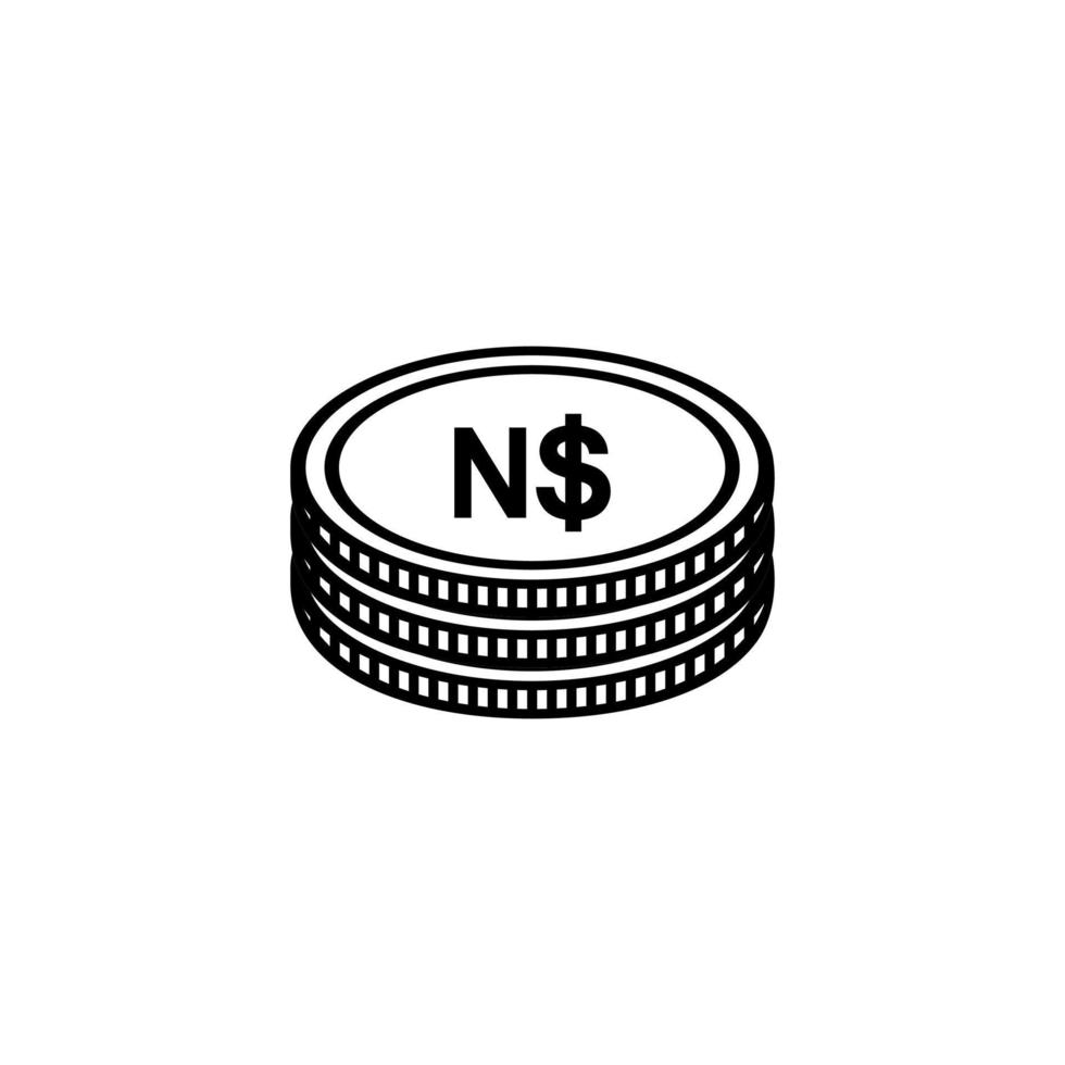 Namibie devise symbole, namibien dollar icône, nad signe. vecteur illustration