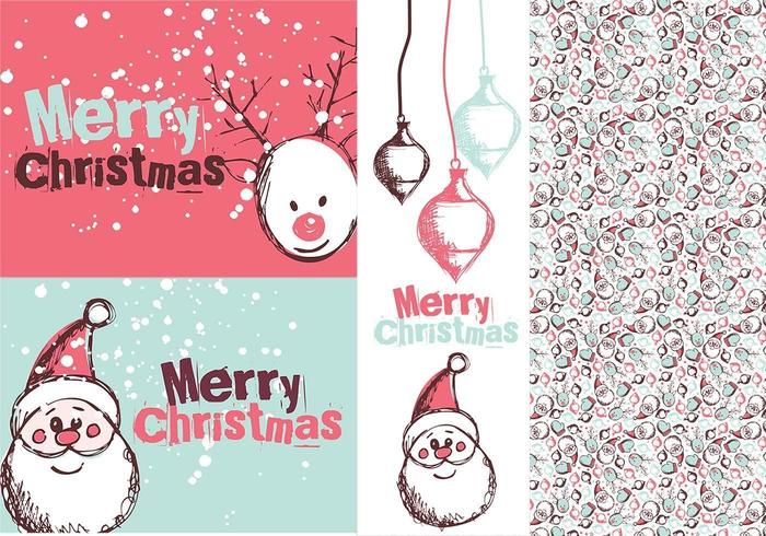 Santa Tag Brushes & Illustrator Pattern vecteur