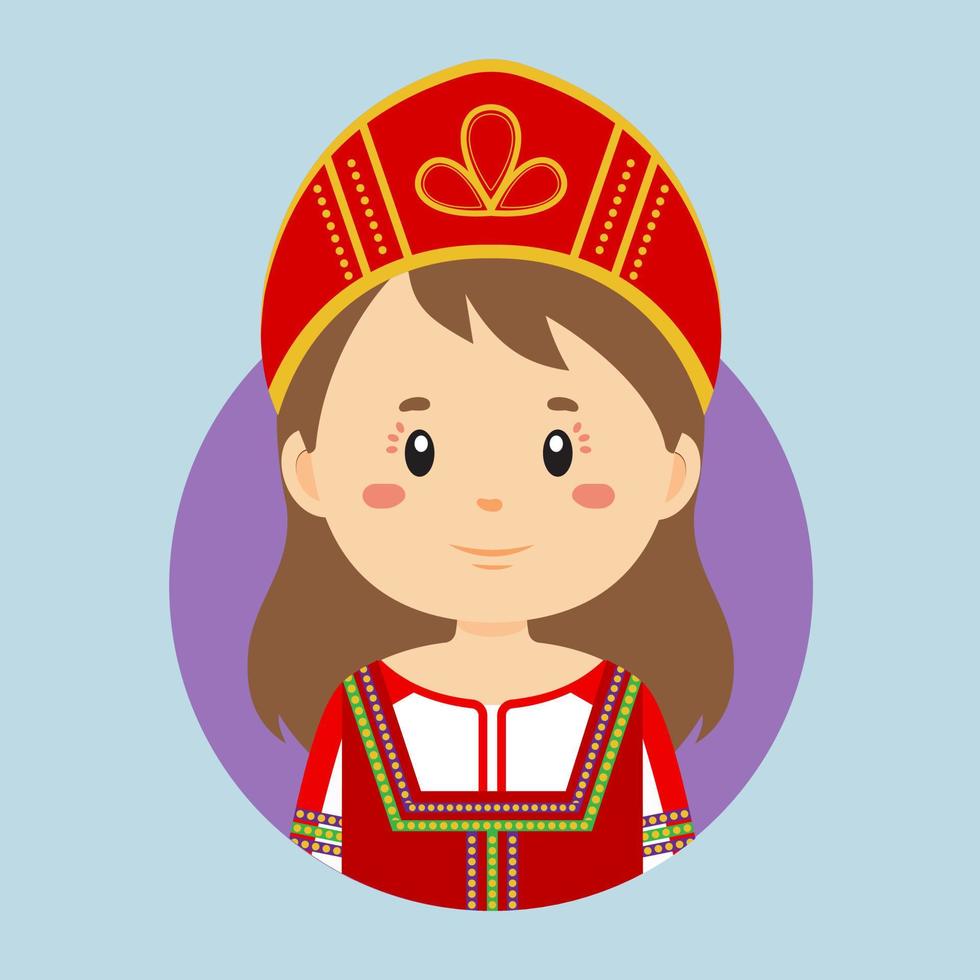 avatar de une russe personnage vecteur