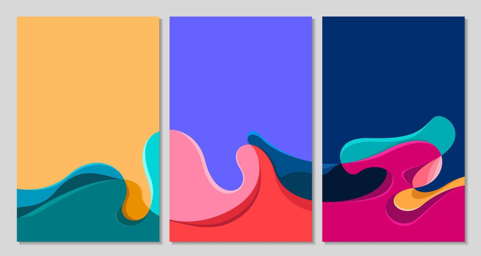 vecteur coloré abstrait fluide et liquide Contexte moderne minimaliste pour été