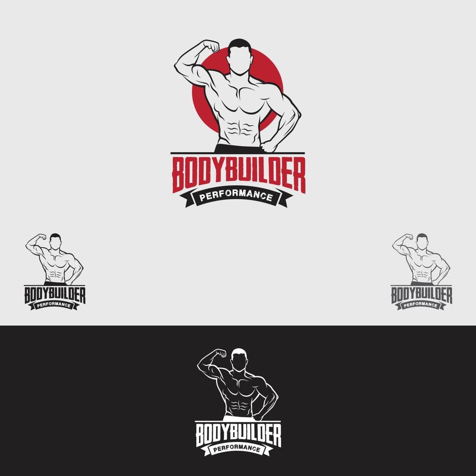 modèle de conception de logo de gym fitness vecteur