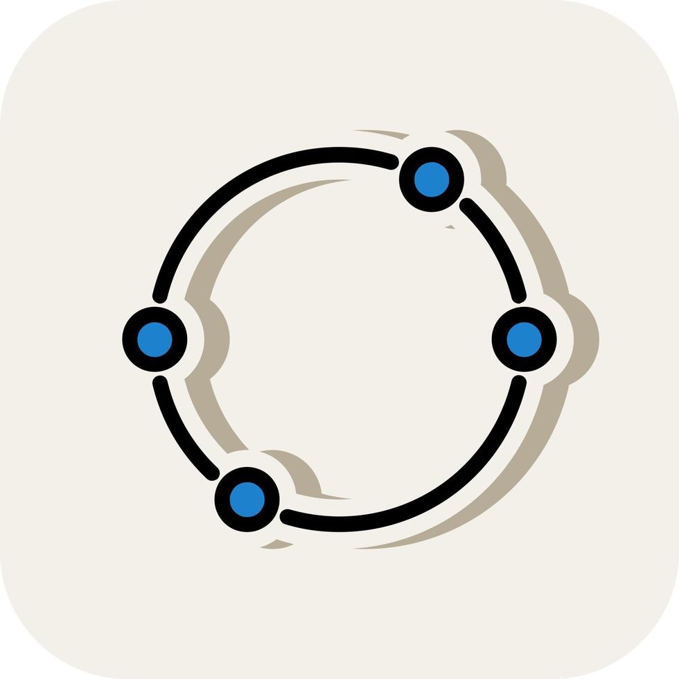 conception d'icône vectorielle de cercle de points vecteur