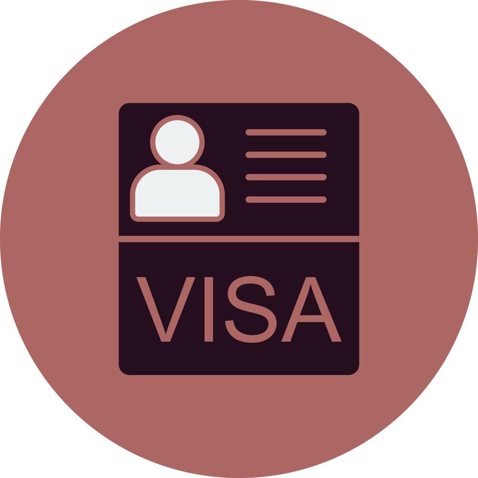 icône de vecteur de visa